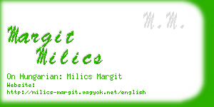 margit milics business card